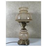 Frosted Glass & Brass Table Lamp