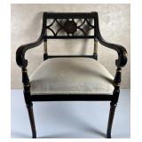 Century Chair Co. Black & Gold Open Armchair