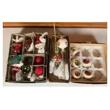 Vintage Glass Christmas Ornaments & Tree Topper