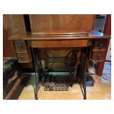 Antique Oak Singer Sewing Machine Table