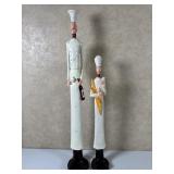 Two Whimsical Composition Chef Figures