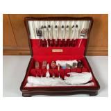 Silver Pipe, Flatware & Wooden Box
