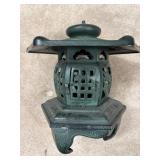 Heavy Metal Pagoda Garden Candle Holder