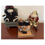 Cloisonnï¿½ Style Ornaments, Teddy Bear & Santa