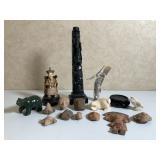 Carvings & Small Terracotta Heads Lot