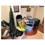 Large Lot Garden Items & George Foreman Grill