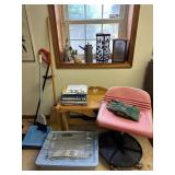 Grouping: Bench, Stool, Books, Garden, Brooms