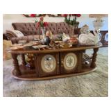 3-Piece Table Set with Mirrored Front Doors