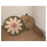Asian Paper Parasols & Bamboo Rack