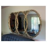 Decorative Three Section Wall Mirror