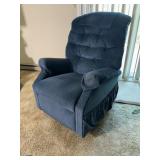 Blue Upholstered Reclining Chair
