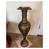 30 Inch Tall Brass Decorative Vase