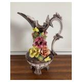 Capodimonte Vase with Applied Flowers