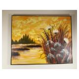 Oil Landscape Signed Salina