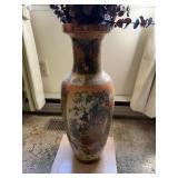 Oriental Style Vase with Arrangement