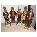 5 Figural Liquor Bottles