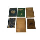 6 Gilt-Decorated 19th-20th Century 1st Ed.,Signed