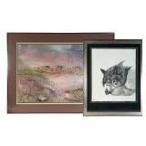 Pencil Wolf Drawing & Virginiaï¿½Anderson Watercolor
