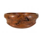 Turned Cherry Burl Wood Bowl