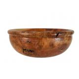 Signed Cherry Burl Turned Wood Bowl by Herman