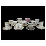 Mixed Grouping of Teacups & Saucers