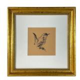 Conrad Roland Ink Drawing of Wren, Framed