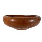 Maple Burl Turned Wood Bowl Signed Herman