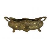Brass Jardiniere with Ornate Handled Design
