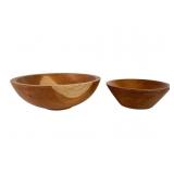 Signed Herman Cherry Turned Wood Bowl