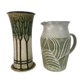 Frank Stofan Vase & Pottery Pitcher