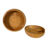 Two Red Oak Bowls by Herman
