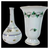 Herend Porcelain Vases with Painted G