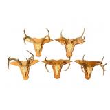 5 Deer Skull & Antler Mounts on Plaque