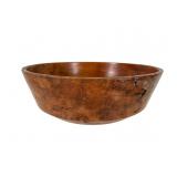 Signed Herman Cherry Burl Turned Wood Bowl
