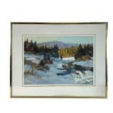 Lee Everett Winter Landscape Watercolor