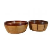 Handcrafted Segmented Oak Bowls by Herman