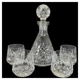 Waterford Crystal Decanter & 4 Glasses Set