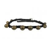 Leather Strap with 15 Brass Sleigh Bells
