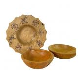 Spalted Maple, Cherry & Cedar Bowls