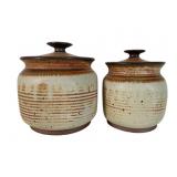 2 Blanchard Studio Pottery Canisters