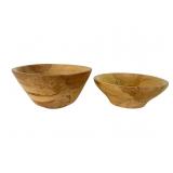 Signed Herman Beech Wood Bowls