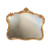 Carved Gilt Wood Mirror with Floral Frame