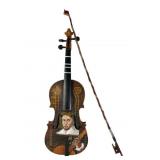 Charles R. Vlasics Oil Painted Wooden Violin