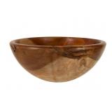 Hand Turned Cherry Burl Bowl, Signed Herman