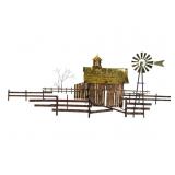 Curtis Jere MCM Family Farm Metal Wall Sculpture