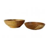 2 Locust Turned Wood Bowls by Herman