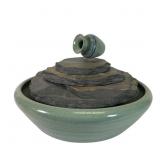 Signed Ceramic Tabletop Fountain