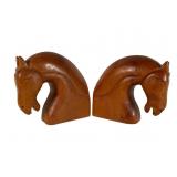 Herman Spanish Cedar Horse Head Bookends