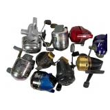 9 Assorted Spin Cast Fishing Reels