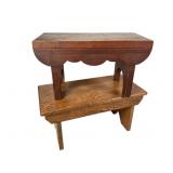 2 Wooden Stools